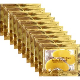 30 pares de mascarillas de gel de oro de 24 quilates para ojos hinchados, reduce las ojeras, hidrata y antienvejecimiento, máscaras de gel de cristal para hidratar (30 pares dorados)