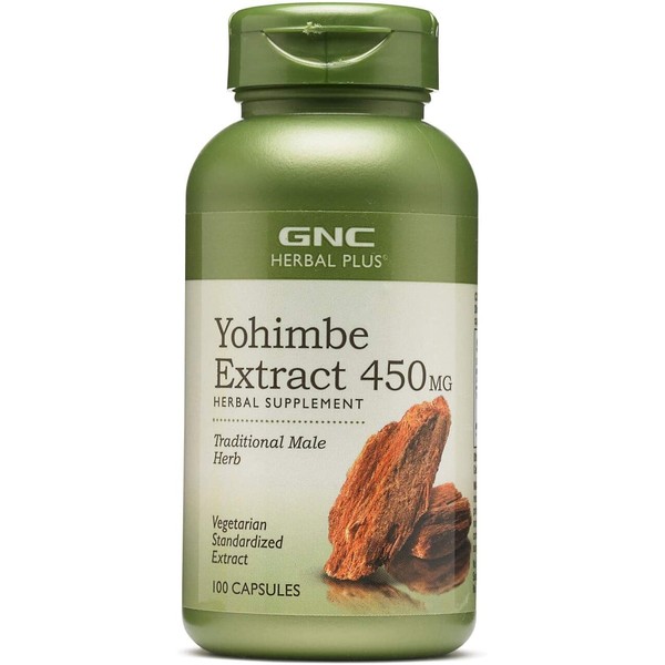 GNC Herbal Plus Yohimbe Extract 450 mg (100 Capsules)