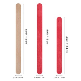 Artibetter Pack of 150 Coloured Wooden Craft Sticks Wooden Ice Lolly Sticks for Crafts Ice Cream Jumbo Sticks for Classroom Art Supplies DIY Crafts