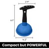 Plungeroo Sink Plunger, Powerful Mini Plunger with Short Handle, Easy-to-Use