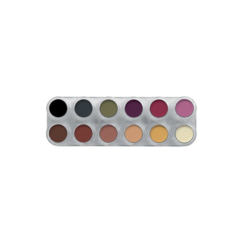 Grimas Eye Shadow Blush Palette FM Dark Shades Professional Makeup