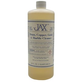 JAX Brass, Copper, Gold & Marble Cleaner - Metal Finishing Solution - Heavy Duty Cleaner - Quart