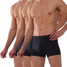 KARSWATT Reusable Absorbent Leak Proof Urinary Incontinence Underwear for Men Bladder Control Breathable Boxer Briefs 3 Pack (2X-Large, Black)