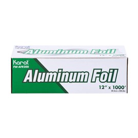 Karat FW-AFR200 12"x 1000' Standard Aluminum Foil Roll, for Kitchen Roast, Baking, BBQ, Outdoor Camping, Cooking - 1 roll