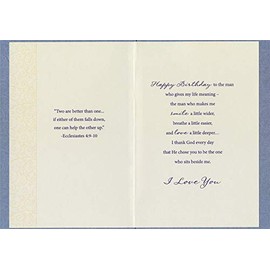 Designer Greetings Adirondack Chairs on Dock Photo Religious Birthday Card for Husband