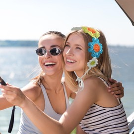 Knit Headbands For Women, Floral Crochet Head Scarf Bandanas Headbands, Girls Knitted Floral Hair Coverings Accessories For Hair Styling Holiday Decor