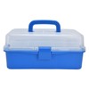 Plastic Storage Box Portable 3 Layer Folding Handheld Tool Organizer
