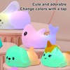 Night Light Silicone Cute Shark USB Rechargeable LED Colorful Night