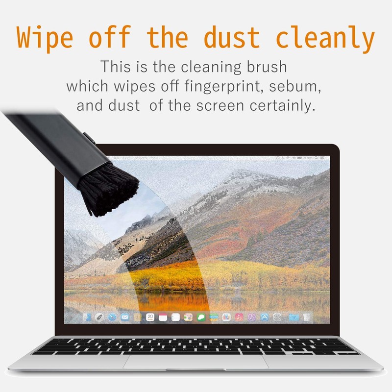Elecom KBR-014AS Cleaner Brush, Anti-Static Fiber, Compact, Storage-Type, 2-Way, Includes