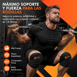 Hyperz - Rodillera de Compresión para Gym, Vendas para Rodillas, Soporte Rodillas Transpirable para Gimnasio, Crossfit, Pesas Rodillera Deportiva – Al