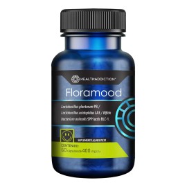 HEALTHADDICTION - Probióticos Para Ansiedad Floramood - Apoyo Digestivo y Emocional - Reduce Estrés y Mejora Estado de Ánimo - Con Lactobacillus y Raíz de Achicoria - 60 Cápsula de Alta Calidad