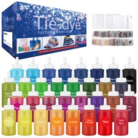 Tie Dye Kit 32 Color All-in-one Clothing Dye Kit, Permanent Fabric Dye for Kids, Adults, Large Group Handmade Party Activity, DIY Bright Neon Tye Dye Accessories