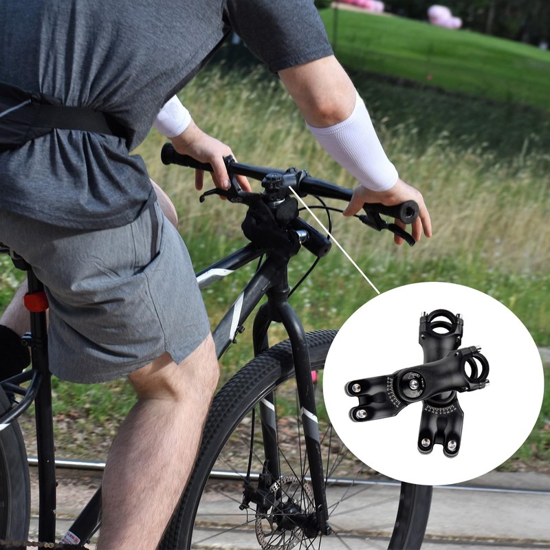 aghoer Bicycle Stem, Bicycle Handlebar Riser 25.4 mm, 165 mm