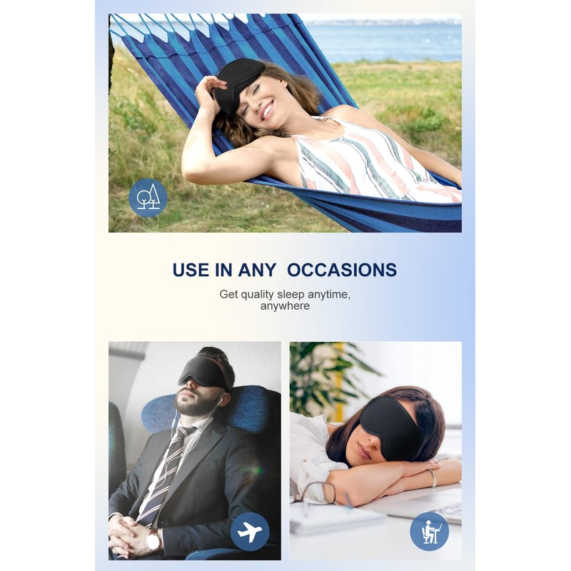 Innovative and Elegant 3D Night Mask, Soothing and Soft, for