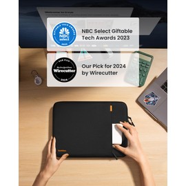 tomtoc 360° Protective Laptop Sleeve for 16-inch MacBook Pro M4/M3/M2/M1 Pro/Max A3403 A3186 A2991 A2780 A2485 A2141 2024-2019, Dell XPS 16 Laptop, Water-Resistant MacBook Case with Accessory Pocket