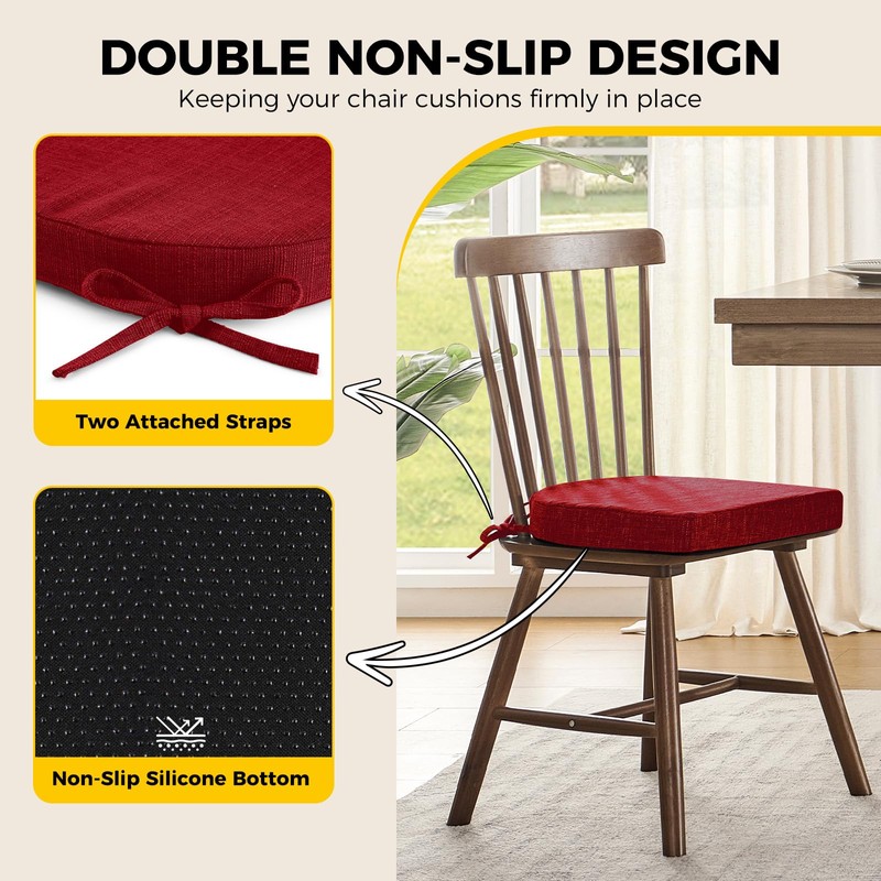 downluxe Indoor Chair Cushions for Dining Chairs, Soft and Comfortable