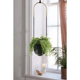 Abetree Metal Hanging Planter for Indoor Outdoor Plants Adjustable Modern Minimalist Wall and Celling Hanging Flower Pot Plant Holder for Succulent , Air Plants Home Decor