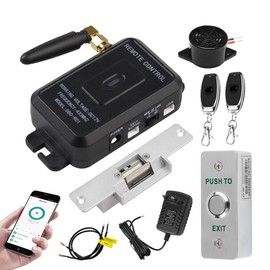 ReaIOKbii WiFi Tuya Door Access Control Kit, Home Security System, Wireless Gate Door Opener, Remote Control, Release with NC, Fail-Proof, Electric Lock