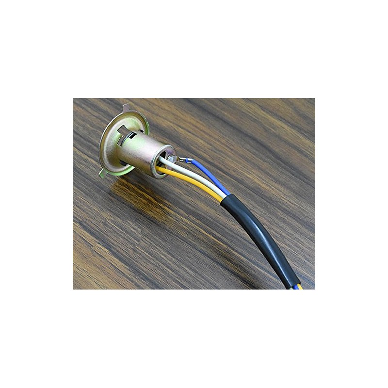 2x BA20D H6M Socket Base Holder 3 Cable Adapter for