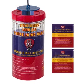 Long Jar Reusable Fly Trap with Attractant Baits