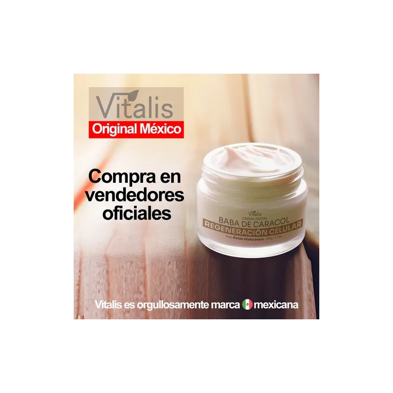Crema Facial Baba De Caracol Vitalis Antiarrugas Y Manchas
