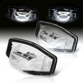AJP Distributors LED License Plate Lights Tag Bumper Lamps Assembly Pair Compatible/Replacement For Civic CRV HRV Fit Odyssey Crosstour Element Insight 07 08 09 10 11 12 13 14 15 16 17 18 19 20 21 22