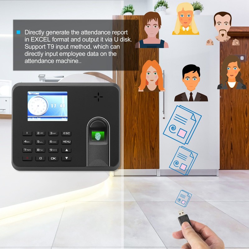 2.8in TFT Independent Access Control Systerm Fingerprint Password Attendance Machine