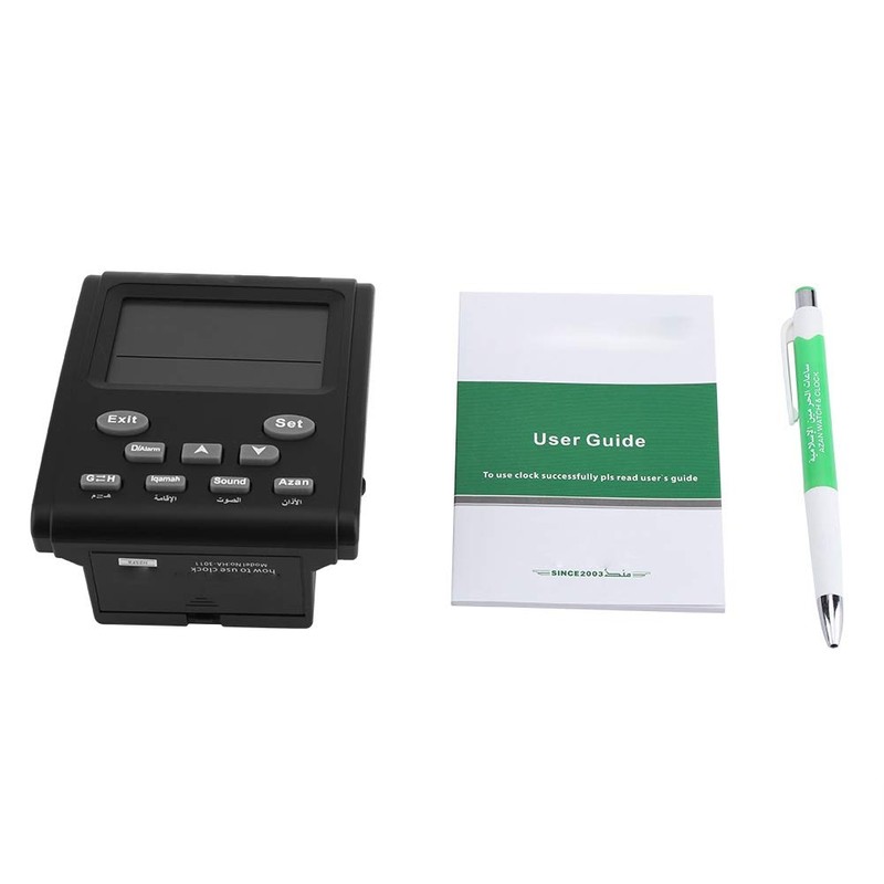 Jiawu Azan Alarm Table Clock, Islamic Automatic Prayer Clock, Digital