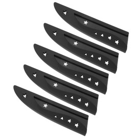 PATIKIL Kunststoff-Sicherheitsmesserabdeckungen für 6" Ausbeinmesser 6,3 x 1,4 Zoll (LxB), 5er-Pack Messerschutzabdeckung Universal Küchenmesserhülle für Küchenbar, Schwarz