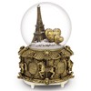 Paris Musical Snow Globe with Color Changing LED Lights, Eiffel
