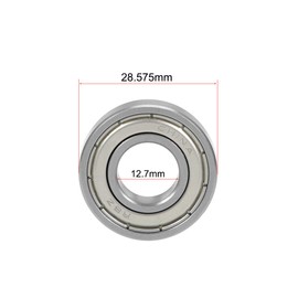 sourcing map Deep Groove Ball Bearings R8ZZ Shielded Bearings 1/2 Inch x 1-1/8 Inch x 5/16 Inch Pack of 2