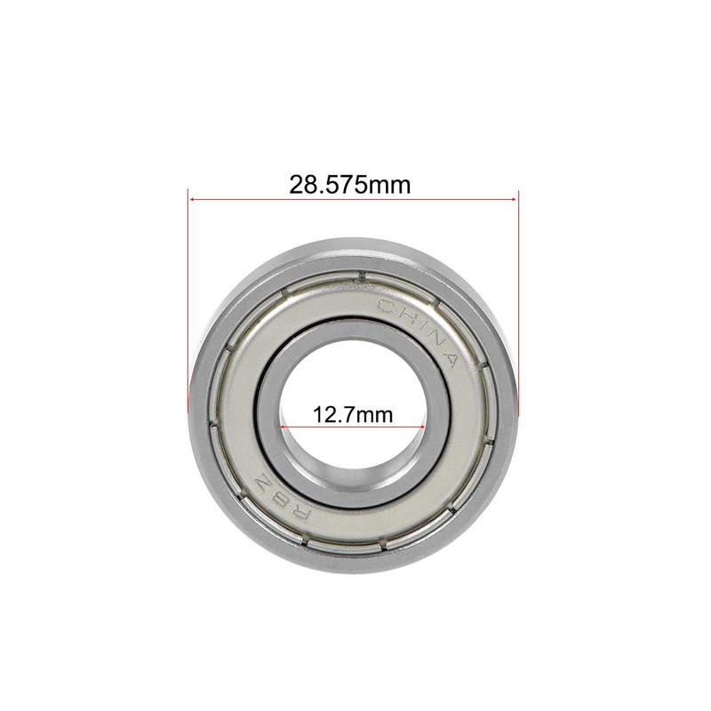 sourcing map Deep Groove Ball Bearings R8ZZ Shielded Bearings 1/2