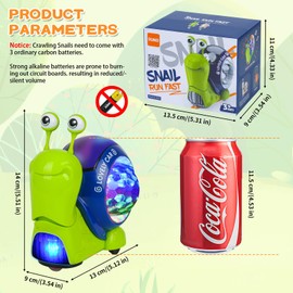 UMIKOOL DIRECT Baby Toddler Crawling Toys 6-12 Months, Musical Snail Baby Toy, Infant Crawling Tummy Time Development Toys Boy Girl Christmas Birthday Gifts