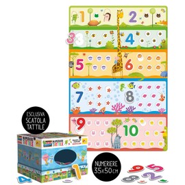 Liscianigiochi 72453 Montessori Tactile Numbers, Multi-Coloured