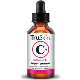 TruSkin Vitamin C Super Serum - Niacinamide, Retinol, Hyaluronic & Salicylic Acid - All-in-One Anti Aging Serum for Face – Improve Appearance of Dark Spots, Firmness for Brighter Looking Skin, 2 Fl Oz
