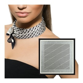 Silk Feeling Head Hair Scarf for Women Like Satin Neck Square Neckerchief for Beach Travel Vocation Accessories Lightweight Pretied Scarves for Purse Hat Handbag 27.5” X 27.5” Modern Simple Black