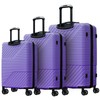 espidoo 3-Piece Hardshell Luggage Set: Purple ABS Spinner Suitcase with