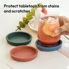 Carrotez Thick Silicone Coasters for Drinks, Round Bulky Cup Coasters