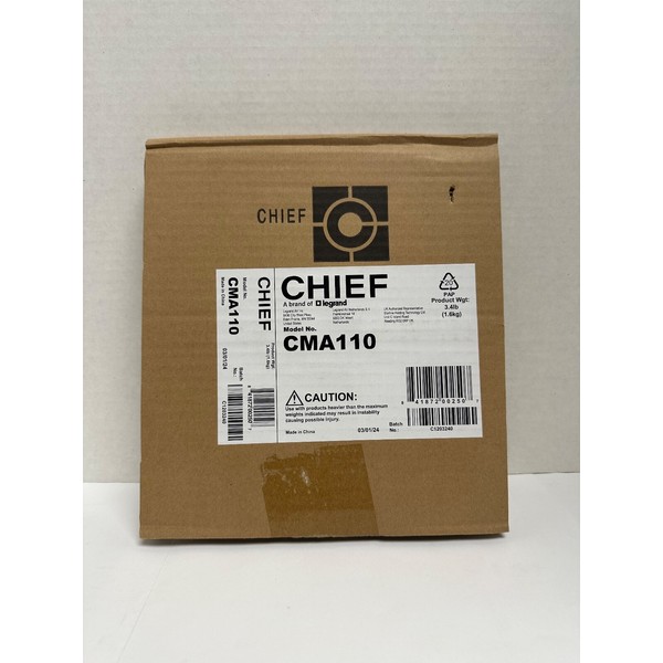 Chief (CMA110) - 8x8" Ceiling Plate with 1.5" NPT Fitting