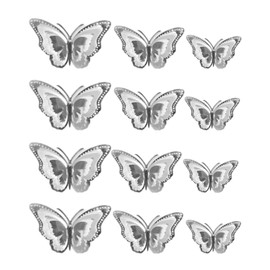 ZEXIJOW 12 Bögen 3D,Deko Schmetterlinge für DIY Dekoration,Scrapbooking,Gepäck,Wand und Fenster Haarspange Dekoration,Dekorative Schmetterlinge,Dekorative Wandaufkleber