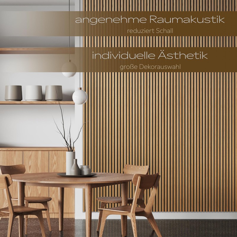 HEXIM Acoustic Panels Sample Piece - Flexible Slat Wall Wood