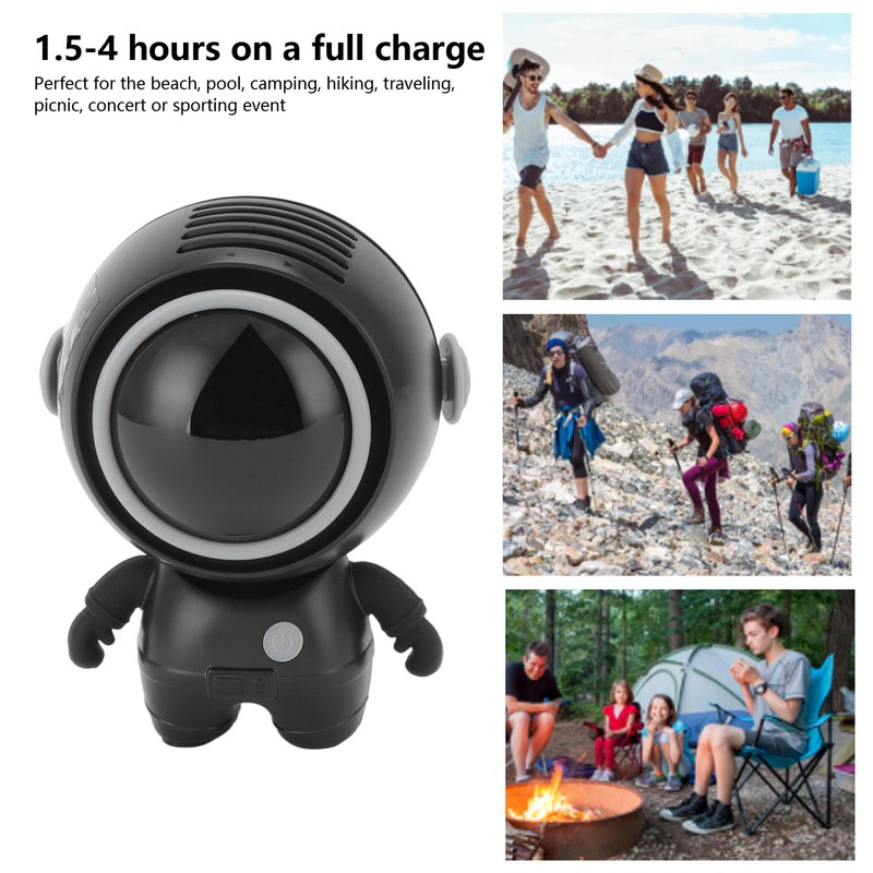 Mini Fan USB Astronaut Appearance Rechargeable Low Noise Portable Hanging