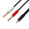 SYSTEM-S 3.5 mm Jack AUX TRS (Male) to Dual 6.35
