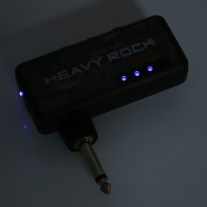 Portable Rechargeable Electric Guitar Plug Mute Headphone Amplifier Accessories