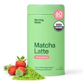 Matcha Made Matcha en polvo de fresa  Lata de 240 g (8,46 oz), 60 porciones  Endulzado con azúcar orgánico  Perfecto para café con leche, batidos y...