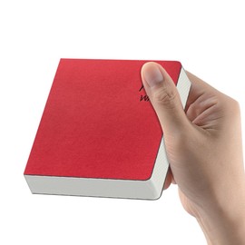 Square 3.9X3.9 300gsm Portable Watercolor Paper Pad Journal 60pgs (30 Sheets Front Back 2 Textures) Travel Size for Calligrapher Watercolor Sketch Book Water Color Paper Notebook Red