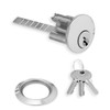 XFORT Polished Chrome Rim Cylinder, Security 5 Pin Rim Cylinder