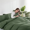 Hearth & Harbor Twin Duvet Cover Set Olive Green -