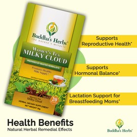 Milky Cloud Nursing Tea (Pack of 4, 88 Tea Bags) - Healthy Tea for Feminine Health & Well Being - Organic Herbal Tea Bags w/Natural Ingredients - Ideal Tea Gifts for Tea Lovers