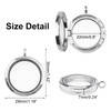 WANDIC Memory Locket Charms, 4 Pcs Round Electroplated Crystal Picture